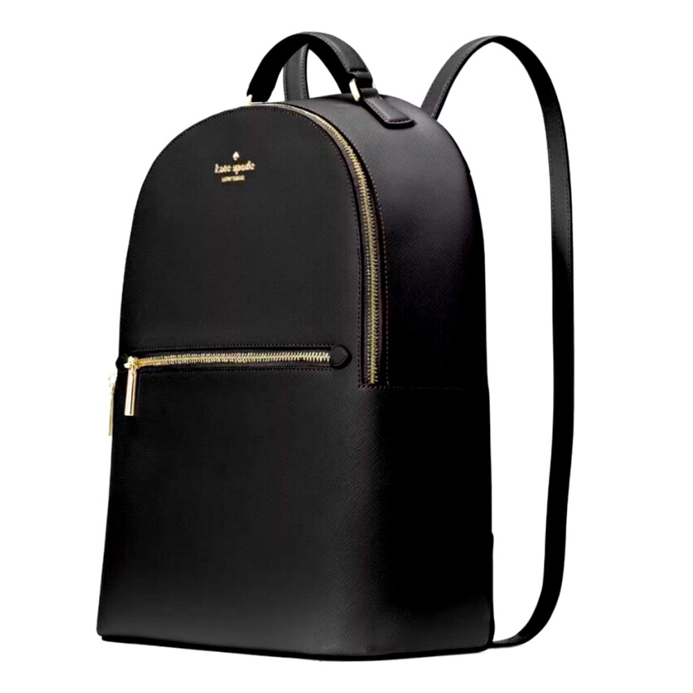 Kate Spade Perry Large Black Leather Backpack